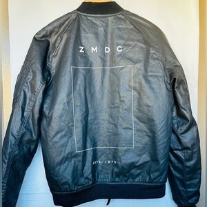 Zara Man Puffer Moto Black Jacket size M
